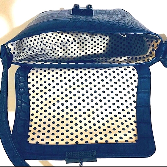 🌸NWOT Madden Girl Navy Faux Croc Crossbody Bag🌸 - Picture 13 of 14